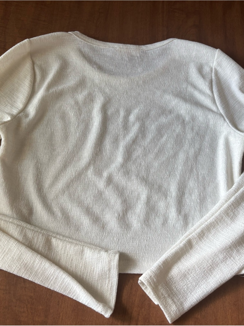 entro Textured Crewneck Top - Off-White - Picture 2 of 6